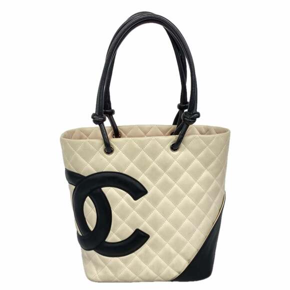 CHANEL Handbags - CHANEL Black Lambskin Leather Tote Bag